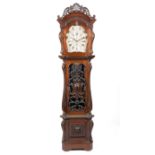 An Edwardian mahogany longcase clock