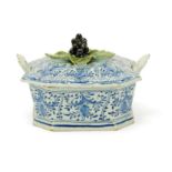 A Delft pottery butter dish