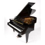 A C. Bechstein black lacquer grand piano, 1928