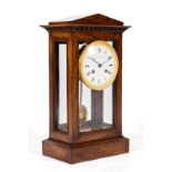 A Restauration mahogany mantel clock 'pendule cage'