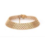 A 14 karat gold Bismarck link bracelet