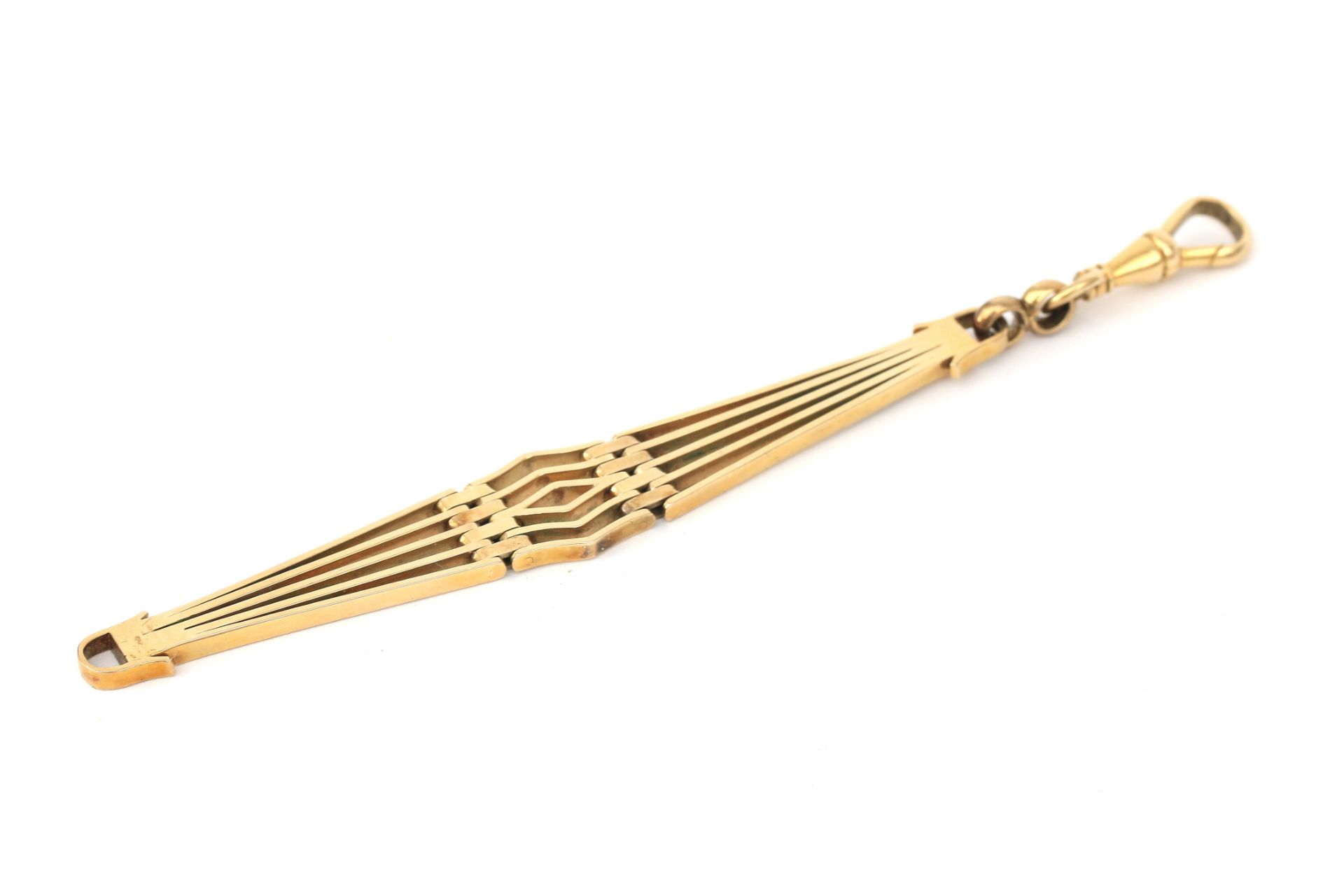 A 14 karat gold Art Deco watch chain - Bild 2 aus 3