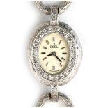 An 18 karat white gold Ebel lady's wristwatch, ca. 1980