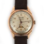 An 18 karat gold Pierce gentleman's wristwatch, ca. 1950.