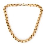An 18 karat gold belcher link necklace