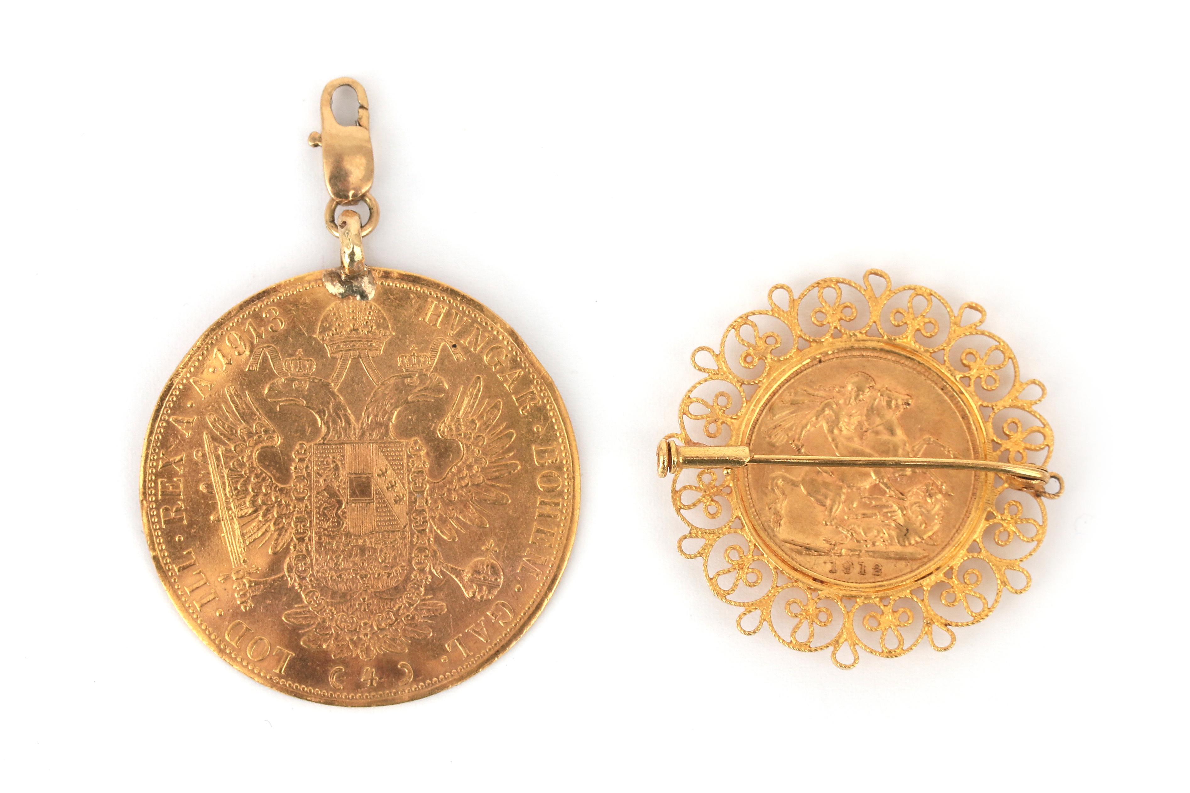 Two 14 karat gold coins - Image 2 of 2