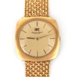 An 18 karat gold gentleman's wristwatch by IWC, ca. 1960's