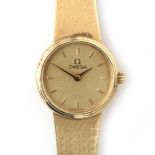 A 14 karat gold Omega lady's wristwatch
