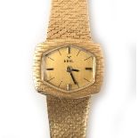 An 18 karat gold Ebel lady's wristwatch, ca. 1980