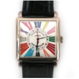 An 18 karat white gold 'Color of Dreams' Frank Muller gentleman's wristwatch, 2007