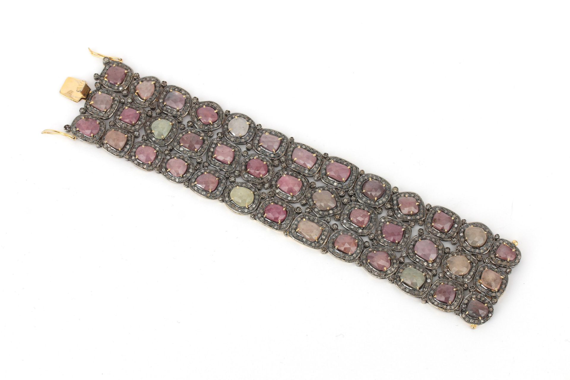 A BWGZ wide cuff gem set bracelet  - Bild 2 aus 3