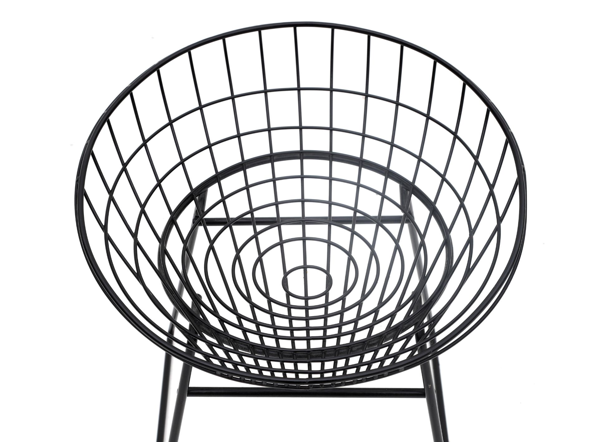 Cees Braakman (1917-1995) A black lacquered wire steel stool, model KM06, produced by Tomado for UMS - Bild 3 aus 3