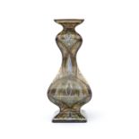 De Distel, Amsterdam A square compressed gourd-shaped ceramic vase decorated with stylised floral