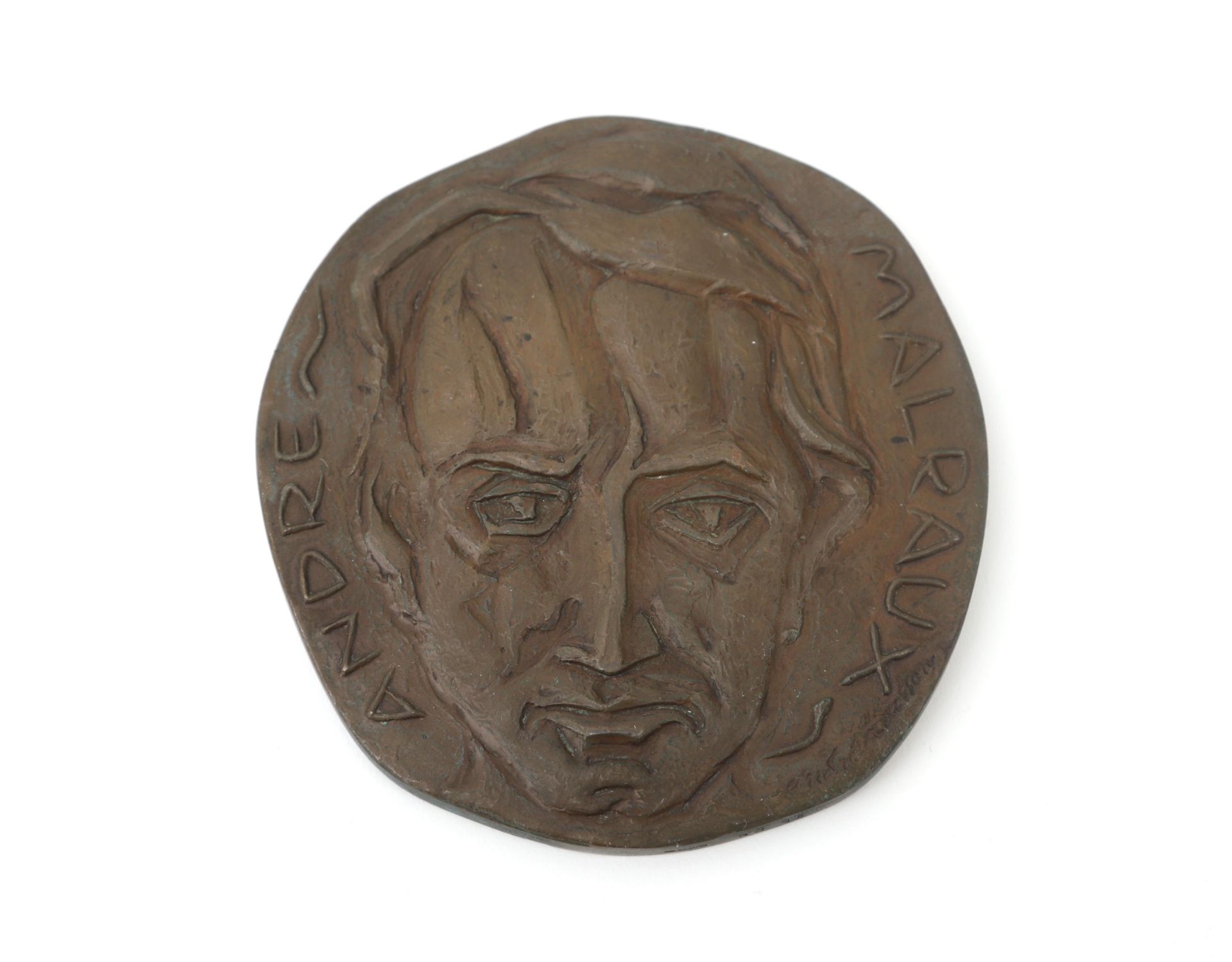 André Masson (1896-1987) A bronze commemorative coin 'Andre Malraux', not dated, marked: André