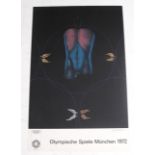 Paul Wunderlich (1927-2010) A poster "Olympische Spiele München 1972", marked: Reproduktions -