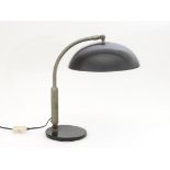 H.Th.A. Busquet (1914-1977) A black lacquered and nickle-plated metal desk lamp, model P-144,