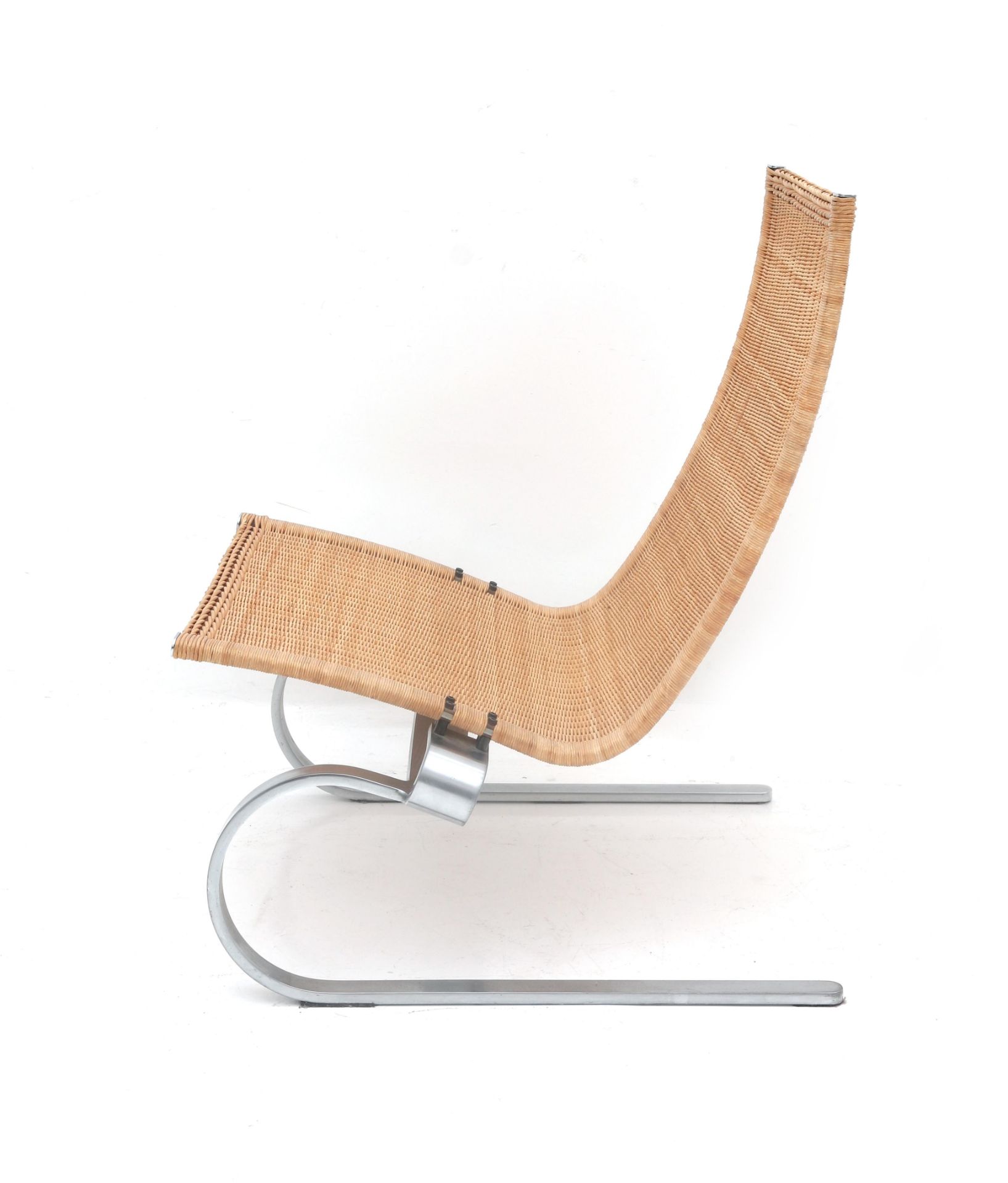 Poul Kjaerholm (1929-1980) A metal PK 20 easy chair with cane wickered seat, produced by E. Kold - Bild 5 aus 5