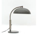 H.Th.A. Busquet (1914-1977) A black lacquered and nickle-plated metal desk lamp, model P-144,