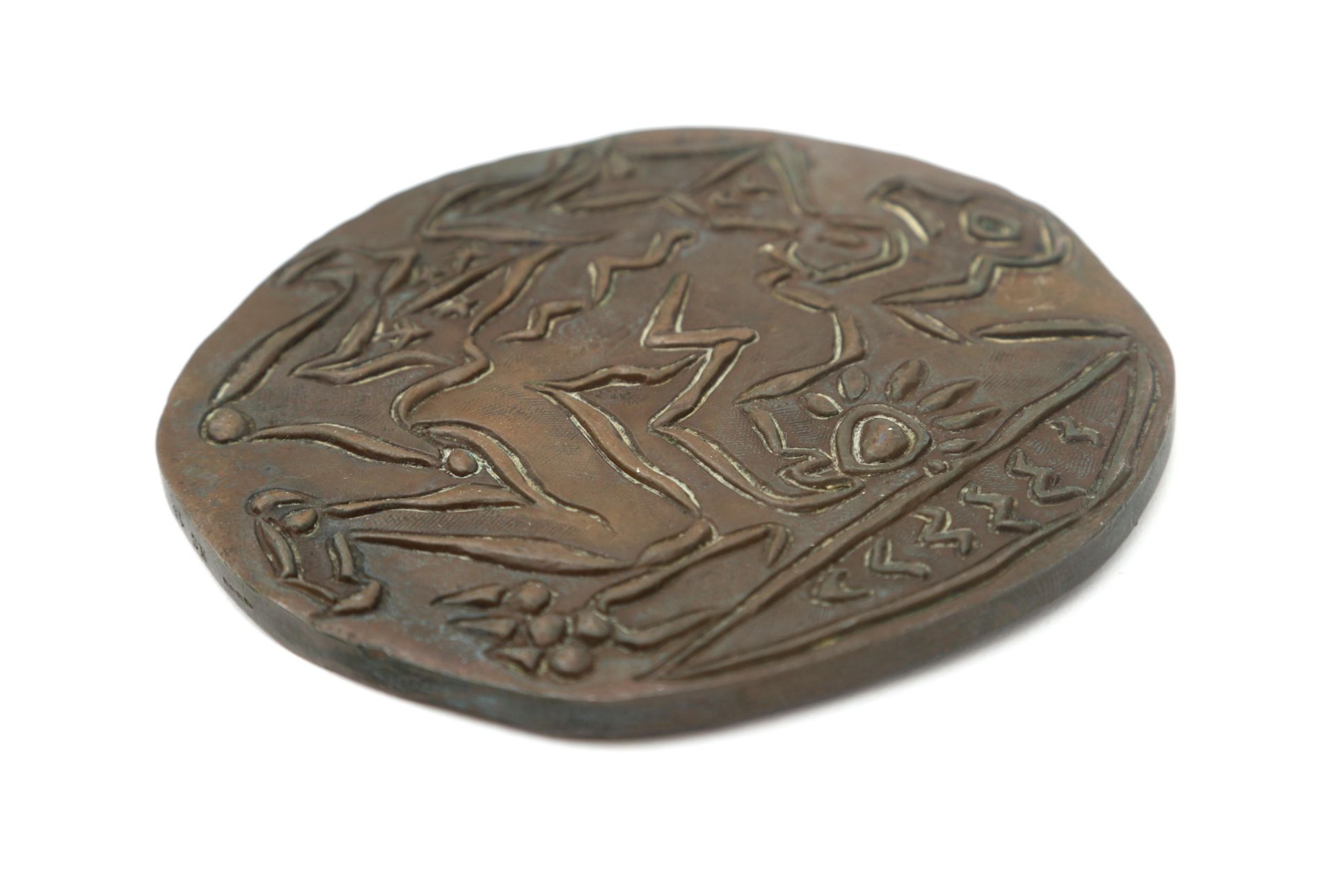 André Masson (1896-1987) A bronze commemorative coin 'Andre Malraux', not dated, marked: André - Bild 3 aus 3