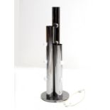 Space Age A chromium plated metal nine-light floorlamp, possibly Italian, 1970s. 102,5 cm. h.