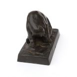 Peter Tereszczuk (1875-1963) A patinated bronze figure of a bear, marked to the base, the edge