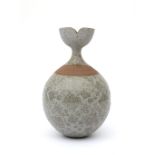Horst Göbbels (1936) A stoneware 'flesobject met kelkopening' (bottle-object with chalice-top),