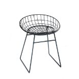 Cees Braakman (1917-1995) A black lacquered wire steel stool, model KM06, produced by Tomado for UMS