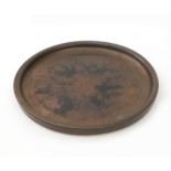 Jan van der Vaart (1931-2000) A bronze-coloured glazed stoneware bottle coaster, signed underneath