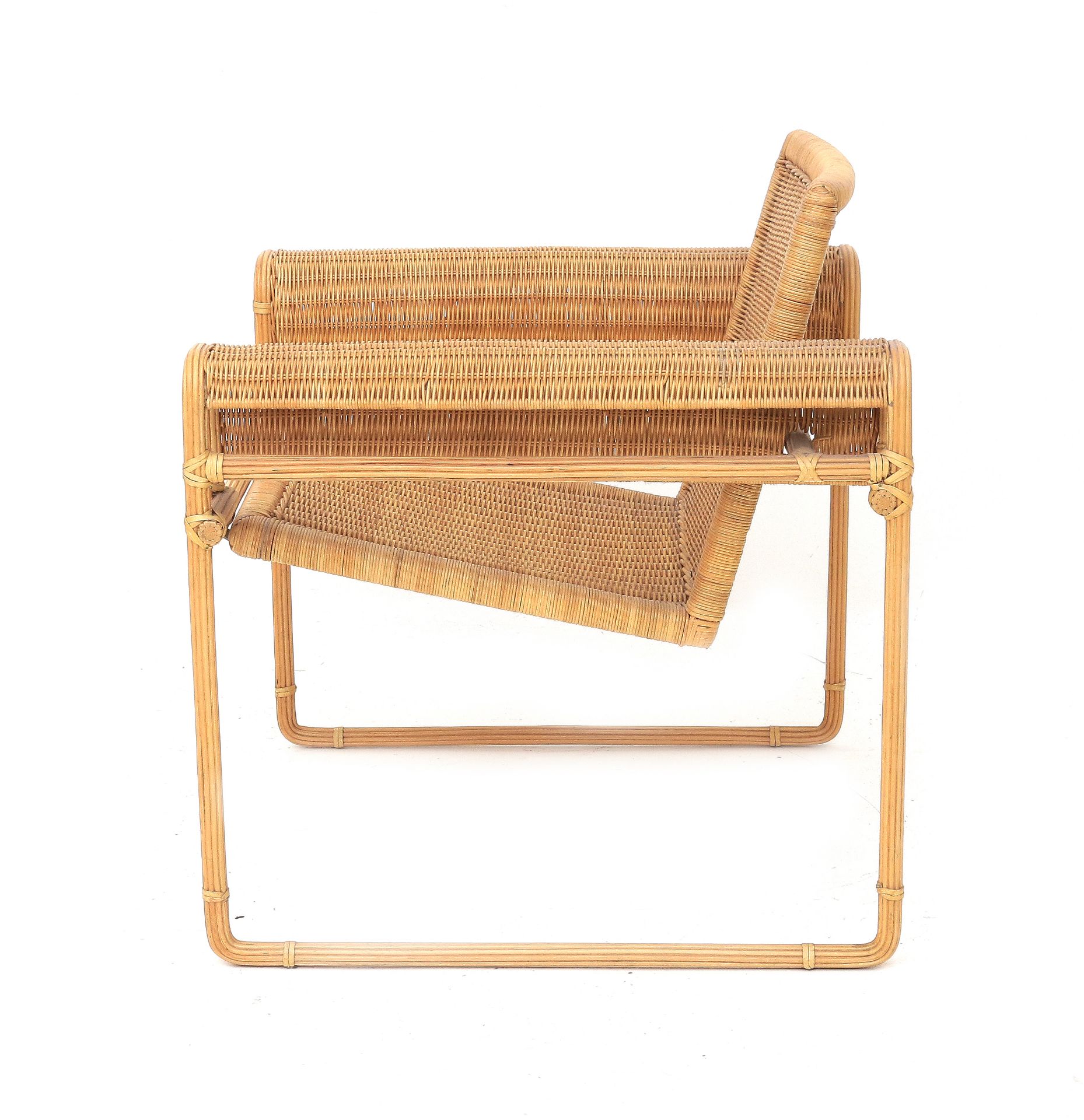 Marcel Breuer (1902-1981) (in the style of) A cane wickered armchair inspired by the Wassily - Bild 3 aus 3