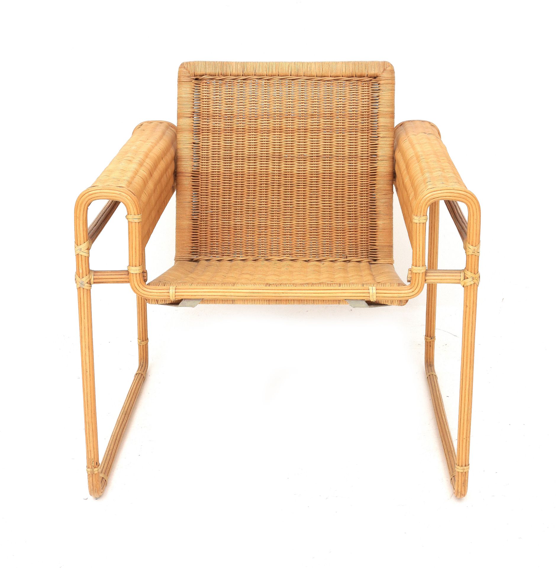 Marcel Breuer (1902-1981) (in the style of) A cane wickered armchair inspired by the Wassily - Bild 2 aus 3