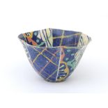 Mary Vigor (1947) A postmodern hand built bowl constructed out of inlaid plaques of porcelain