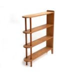 Midcentury Modern A plywood bookcase with sticks, in the style of Willem Lutjens, 1950s. 110 x 95