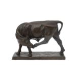 Giovanni Cappelletti (?) (1889-1964) A patinated bronze figure of a bull, with moulded signature: