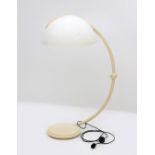 Elio Martinelli (1921-2004) A white lacquered metal and plastic floorlamp, model Serpente,