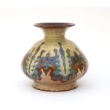 Plateelbakkerij Zuid Holland, Gouda A ceramic lustre glazed decorated vase, with everted rim,