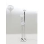 Targetti Sankey S.P.A. (It.) A chromium plated and white lacquered metal floorlamp with partly