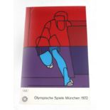 Valerio Adami (1935) A poster "Olympische Spiele München 1972", marked: Printed in Germany for