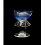 Borek Sipek (1949-2016) A blue and clear glass, model Meduza, produced for Anthologie Quartett,