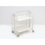 Giuseppe de Götzen A foldable white plastic and aluminium trolley, produced by Guzzini, Italy, 4th