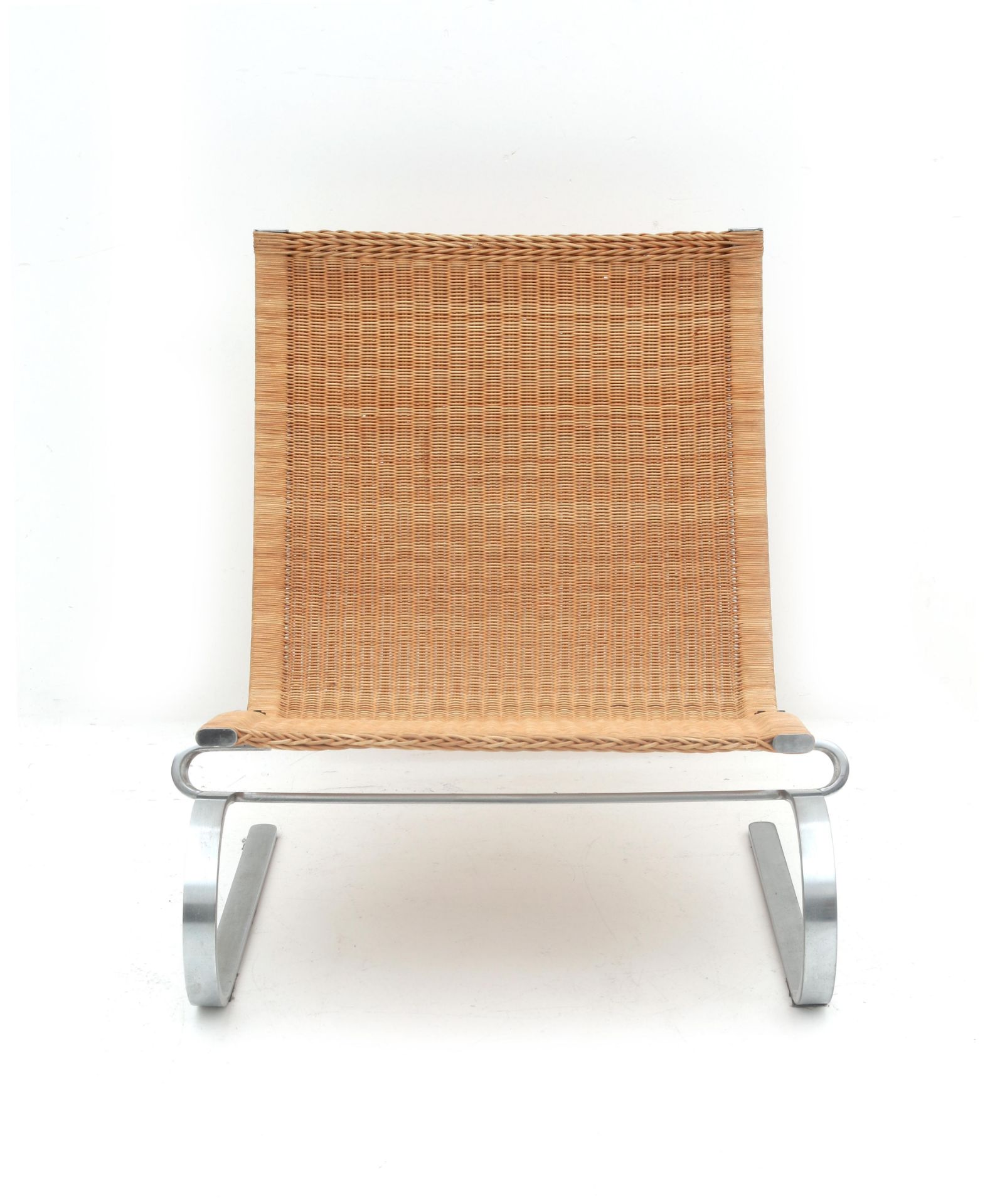 Poul Kjaerholm (1929-1980) A metal PK 20 easy chair with cane wickered seat, produced by E. Kold - Bild 4 aus 5