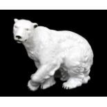 Royal Dux, Bohemia A porcelain sculpture of a polar bear, marked underneath with pink trangular