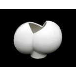 Jan van der Vaart (1931-2000) A white glazed ceramic vase, model 57 "Billen" (buttocks), multiple,