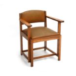 't Woonhuys, Amsterdam A Haagse Stijl oak amrchair, relacquered, the seat and backrest at some point