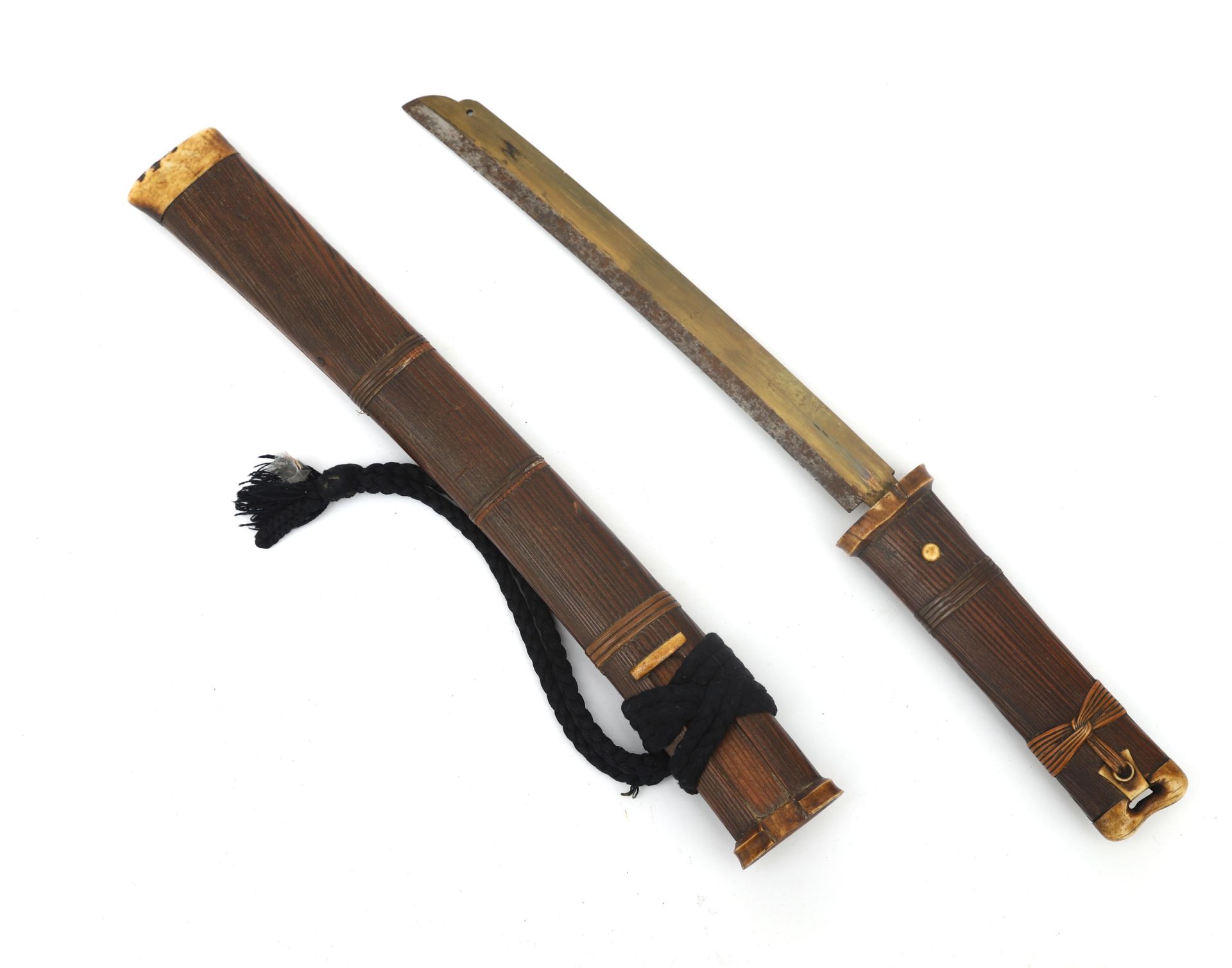 The wakizashi (脇差 / 'side inserted sword': referring to how they were worn, on one side underneath