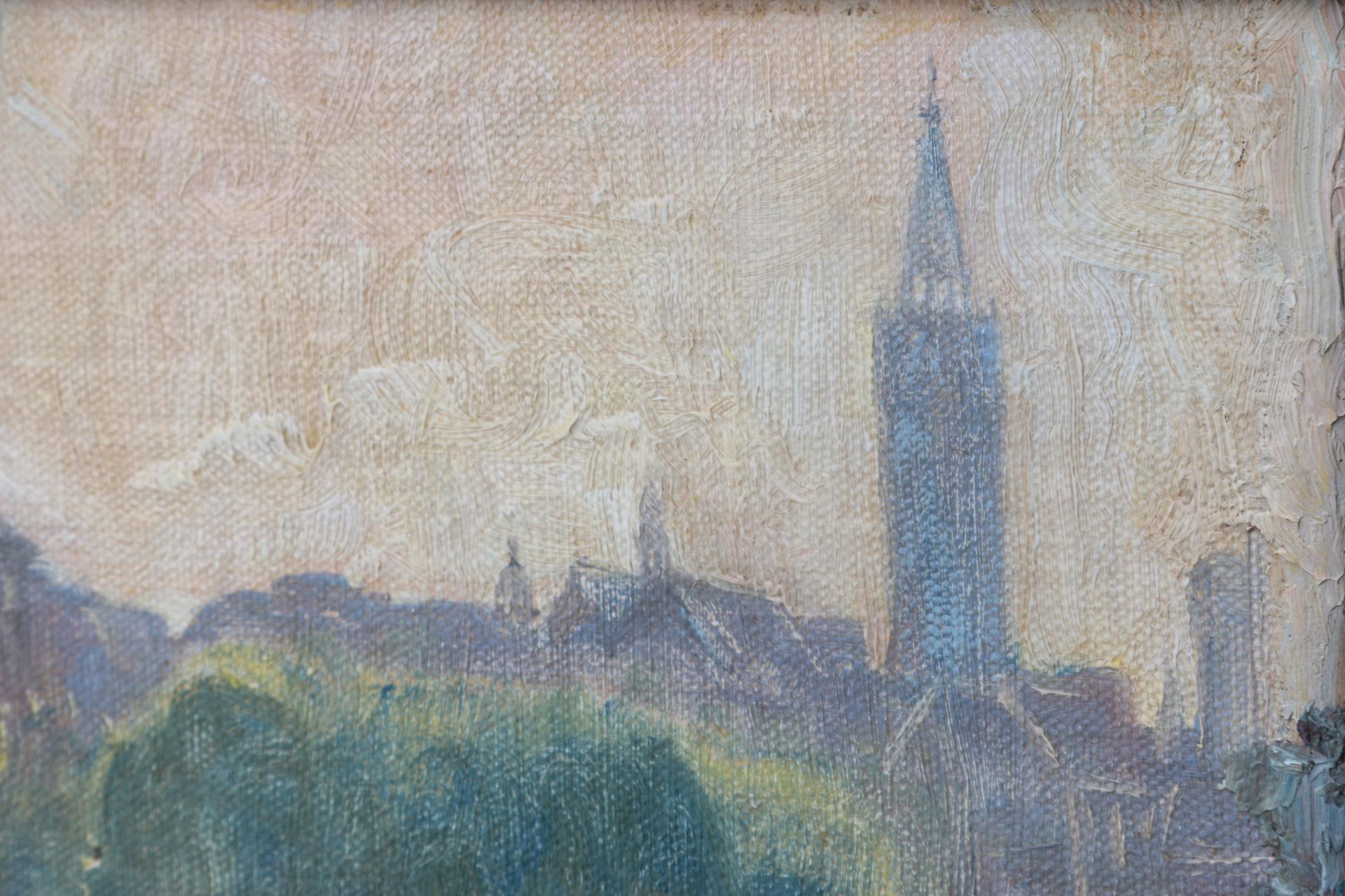 Jan Cossaar (1874-1966) Jan Cossaar (1874-1966), 'De hofvijver', The Hague, with the houses of - Bild 4 aus 5