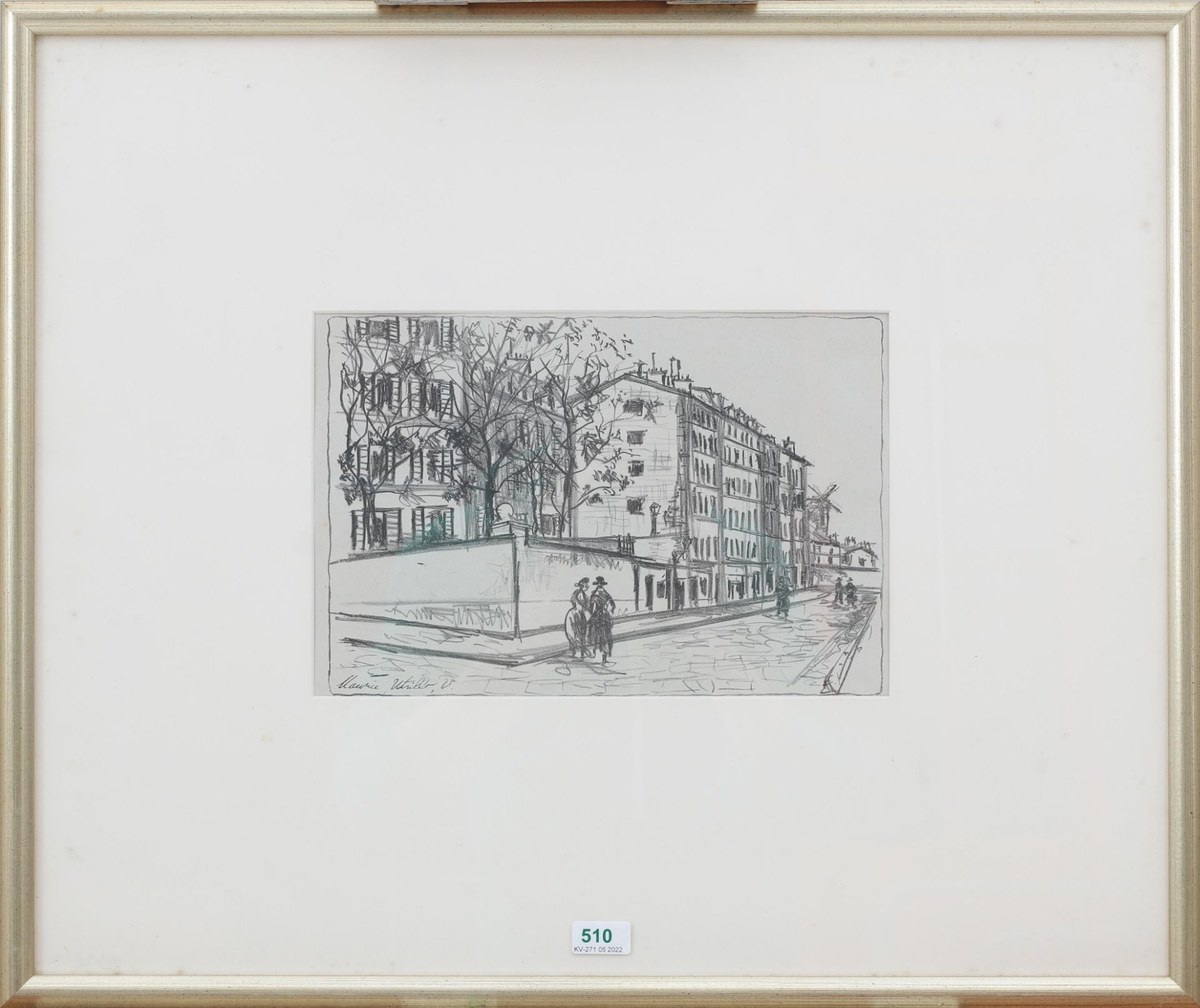 Maurice Utrillo (1883-1955) 'La Rue d'Orchampt' (Montmartre, Paris). Signed in the plate lower left. - Bild 2 aus 4