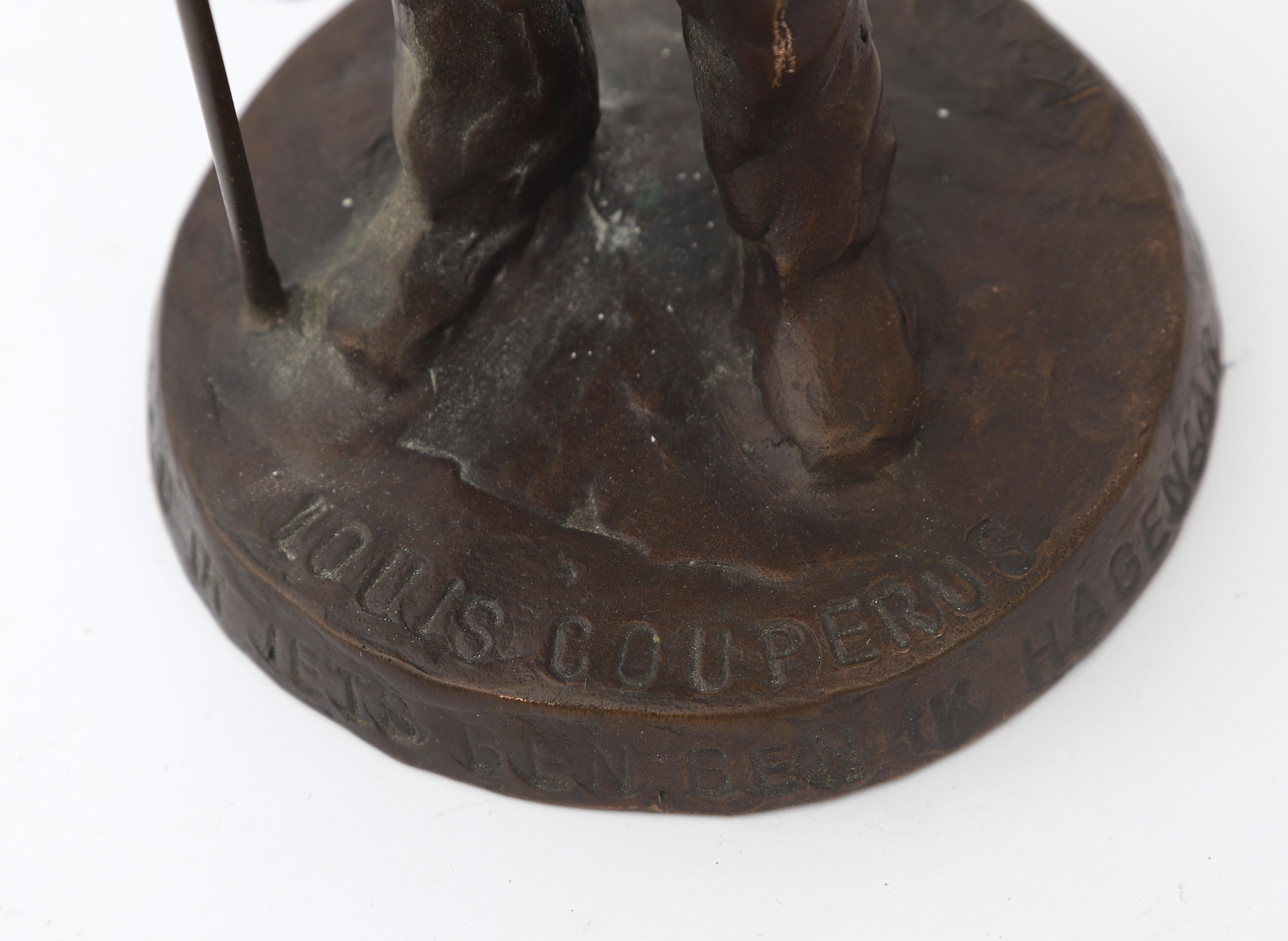 Korstiaan (Kees) Verkade (1941 – 2020) Bronze sculpture depicting Louis Couperus (1863-1923) Dutch - Image 3 of 3