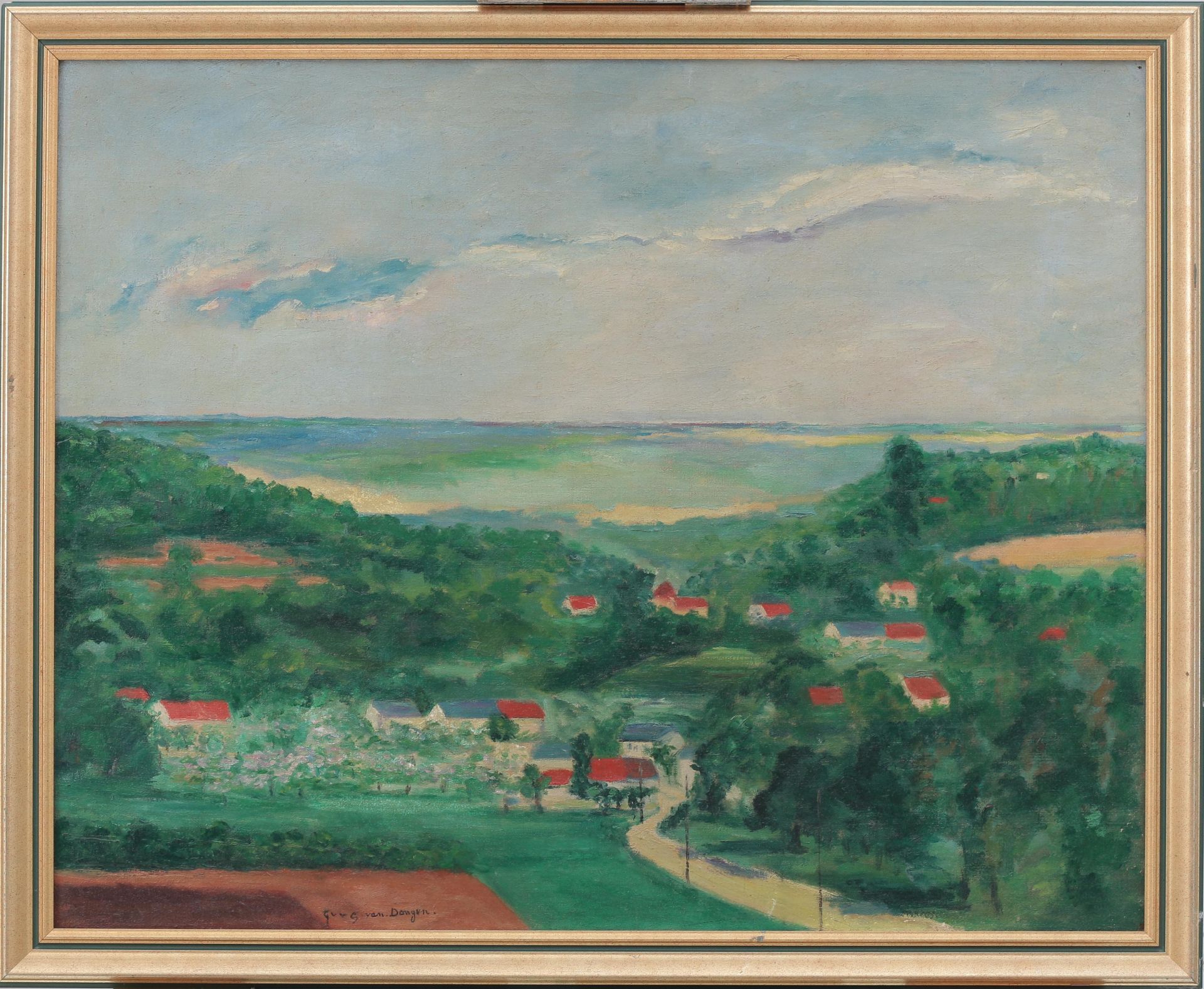 Guus van Dongen (1878-1946) 'Valmondois'. Signed lower middle. Olieverf op doek 63,5 x 79,5 cm. - Bild 2 aus 4
