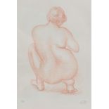 Aristide Maillol (1861-1944) 'Femme accroupie, vue de dos'. Signed with a monogram lower right and