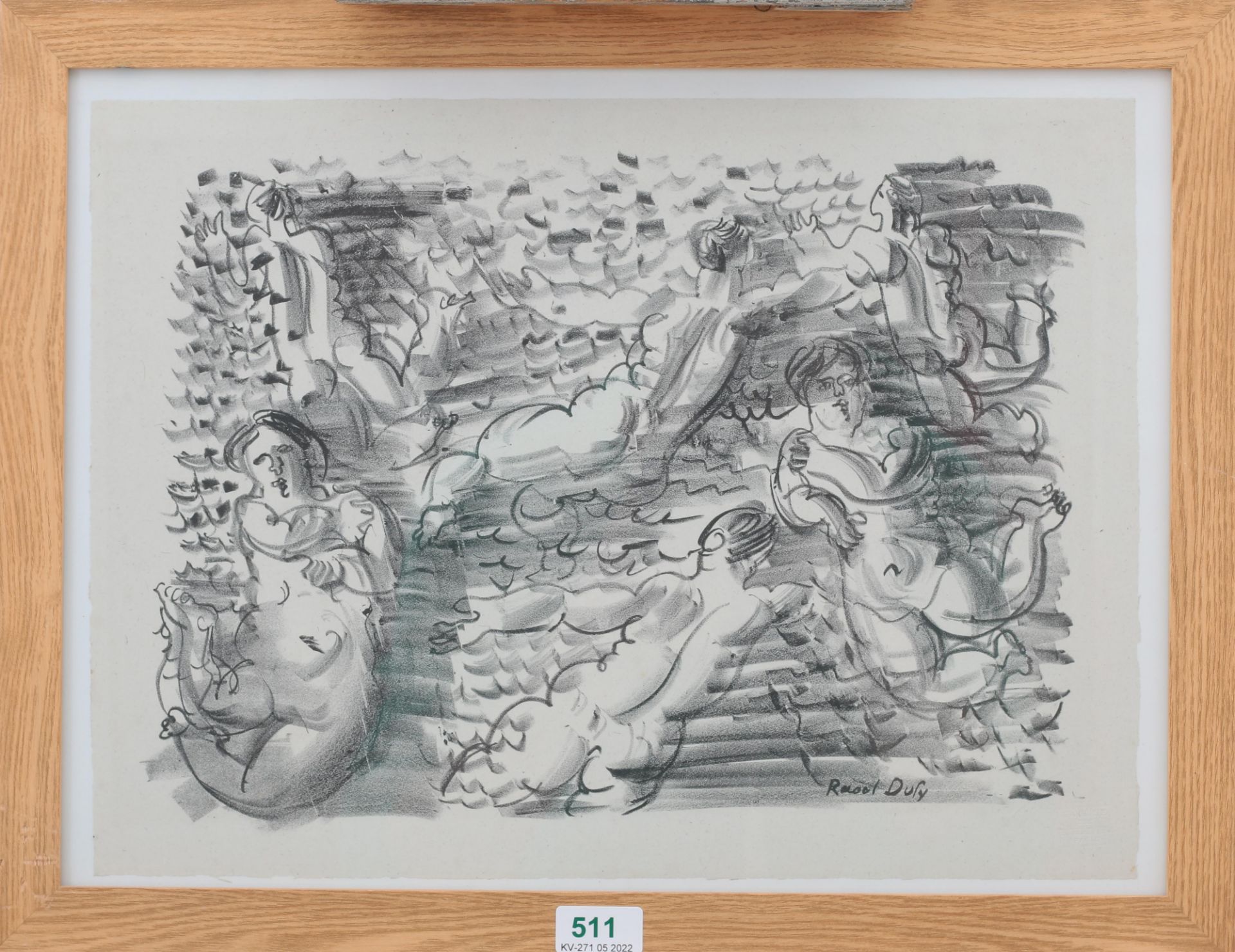 Raoul Dufy (1877-1953) 'Baigneuses'. Signed lower right 'Raoul Dufy' Edition: Edmond Frapier, - Bild 3 aus 4
